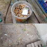image for I decided to stop smoking lately. Started my redemption by cleaning all the cigarettes I was throwing under the table in my backyard