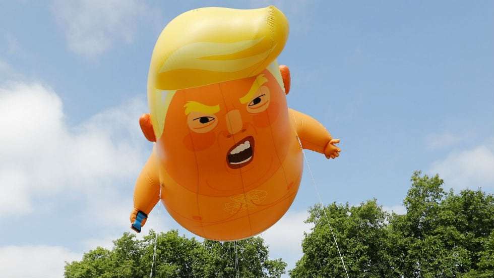 image for Activists get permit to fly 'Baby Trump' blimp over July 4 'Salute to Trump' celebration