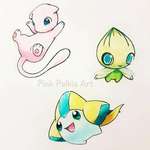 image for Mew, Celebi, and Jirachi as younger versions of themselves.