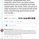 image for Trump tweets that AOC and Rashida Tlaib (both born in the USA) "came from countries whose governments are a complete and total catastrophe"