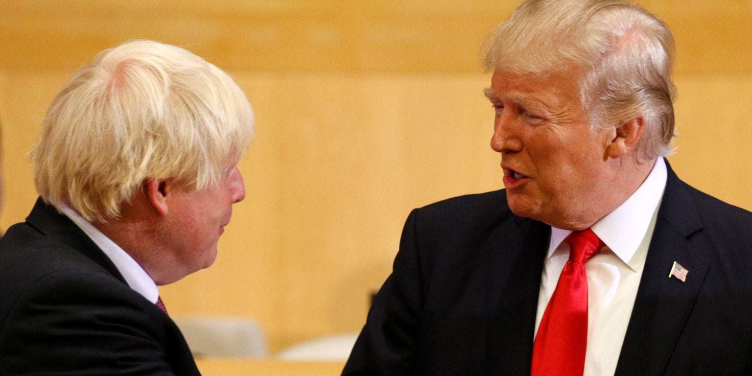 image for 'The answer is no': Boris Johnson warns Trump he won't support war with Iran