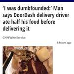 image for DoorDash driver eating customer’s food
