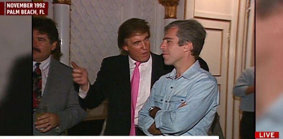 image for MSNBC Airs Jeffrey Epstein, Trump Mar-a-Lago Party Footage From 1992