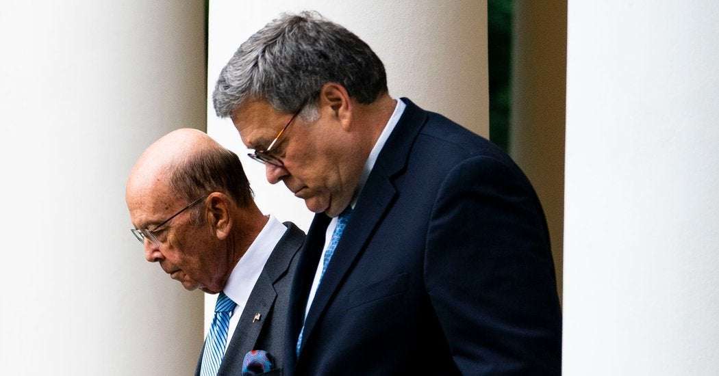 image for House Holds Barr and Ross in Contempt Over Census Dispute