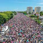 image for This is happening right now. Puerto Rico marching in protest against the governor of the island and years of corruption.