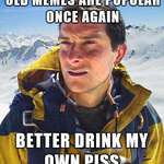 image for Bear Grylls has a solution for old memes rising
