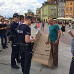image for Police shutdown holocaust deiner in warsaw seconds after opening the sign