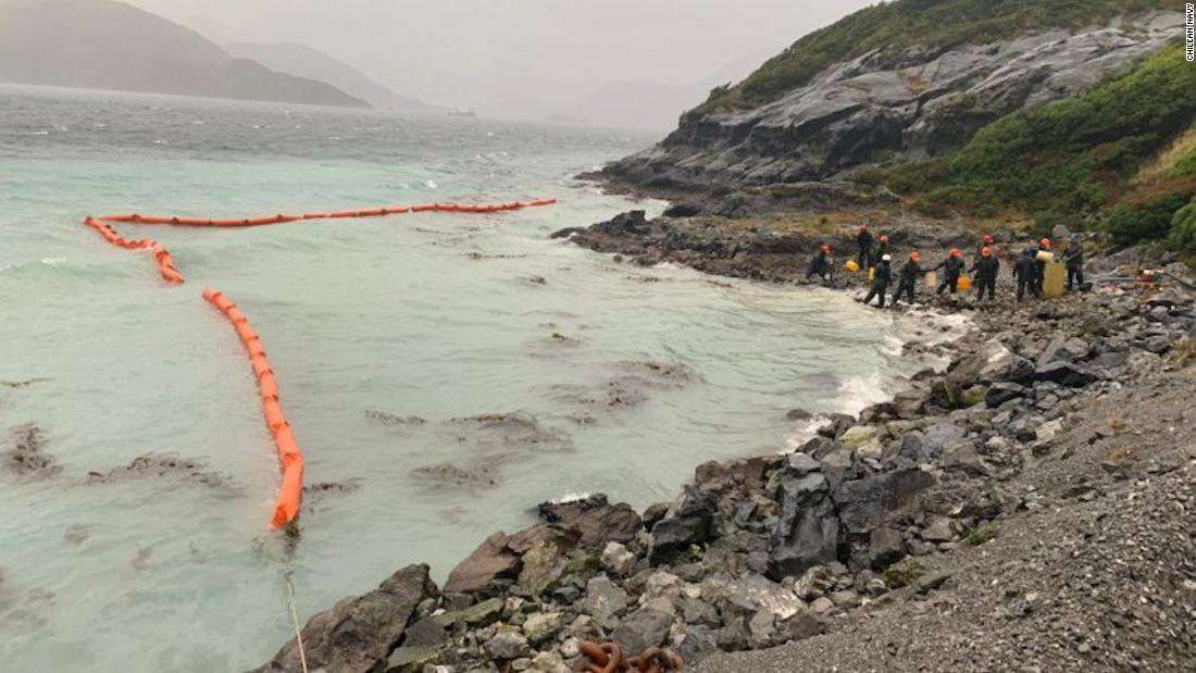 image for 40,000 liters of oil have spilled into the sea off a remote island in Chile's pristine Patagonia