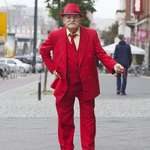 image for PsBattle: Old man showing off his red suit