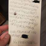 image for My little brother has autism. He turned 17 today. I came home from work to this note.