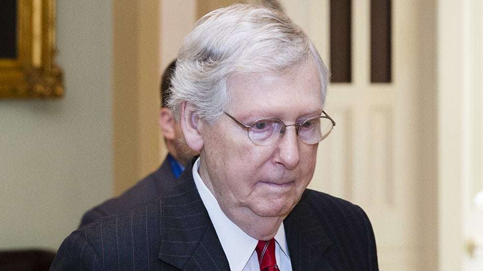 image for Protestors interrupt McConnell event in Kentucky with 'Moscow Mitch' chants