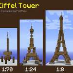 image for Eiffel Tower built in 3 scales