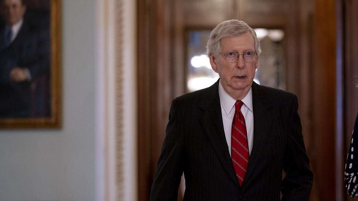 image for Aide: Sen. Mitch McConnell Trips, Breaks Shoulder in Kentucky