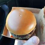 image for Burger with only one sesame seed on it.
