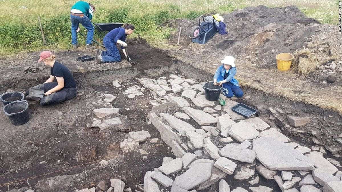 image for Archaeologists found a Viking 'drinking hall' on an island off the coast of Scotland