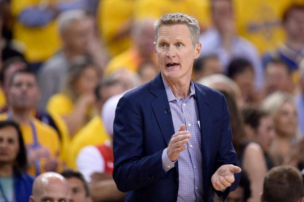 image for Steve Kerr: ‘Somebody could walk in the door in the gym right now and start spraying us with an AR15’