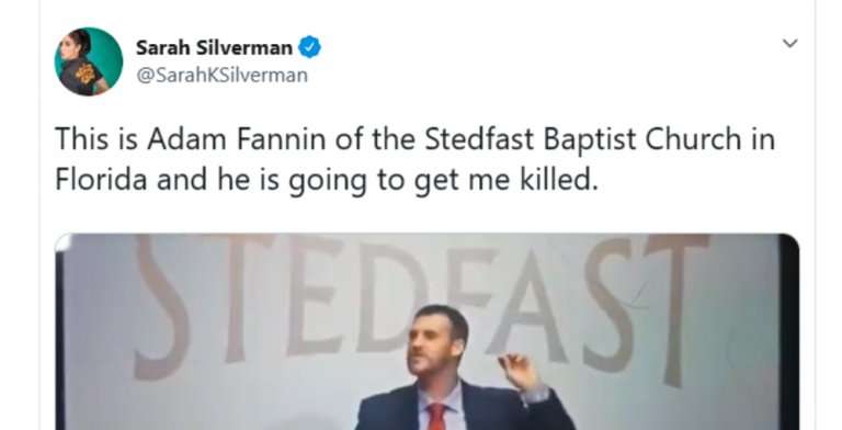 image for Florida Pastor Calls On God To Kill Comedian Sarah Silverman For Being ‘A Witch’