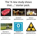image for The "A new study shows that...." starter pack.