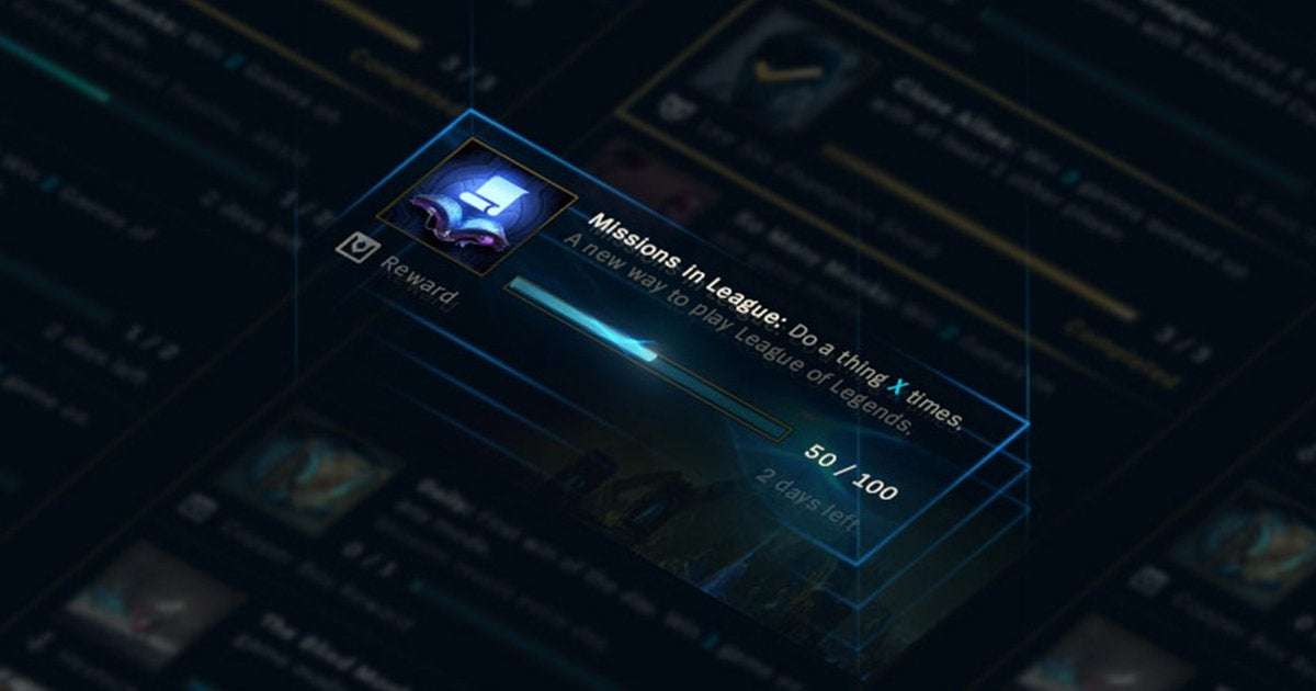 image for Two years ago Riot promised to deliver missions for specific champions, so players can be rewarded for playing their mains. It took them 2 years to introduce it and you need to pay for it