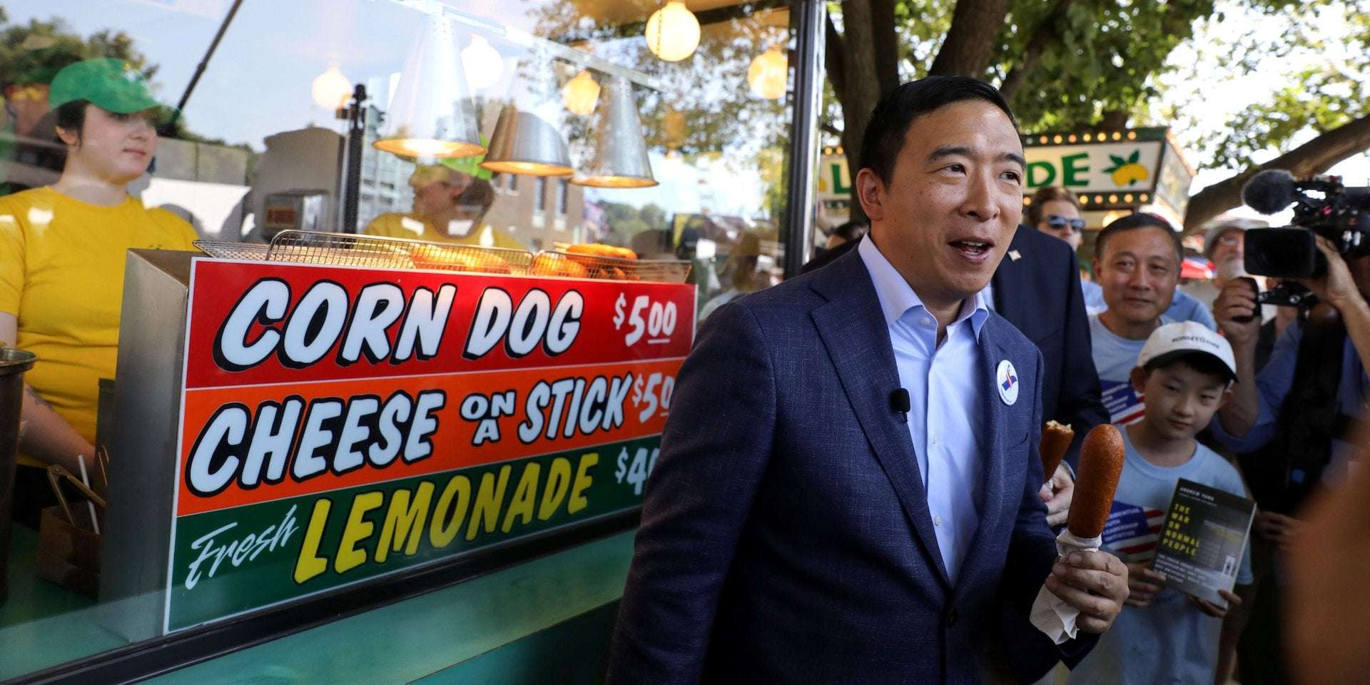 image for 2020 Democrat Andrew Yang says Trump is 'so fat' and that the only thing Trump could beat him at is an 'eating contest'