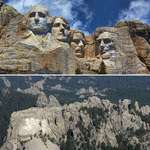 image for Seeing iconic landmarks from a refreshingly different angle. (Mount Rushmore)