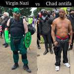 image for Virgin Nazi vs Chad Antifa.