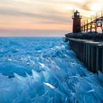 image for Ice shards on Lake Michigan are metal