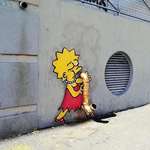 image for This satisfying Simpson street art.
