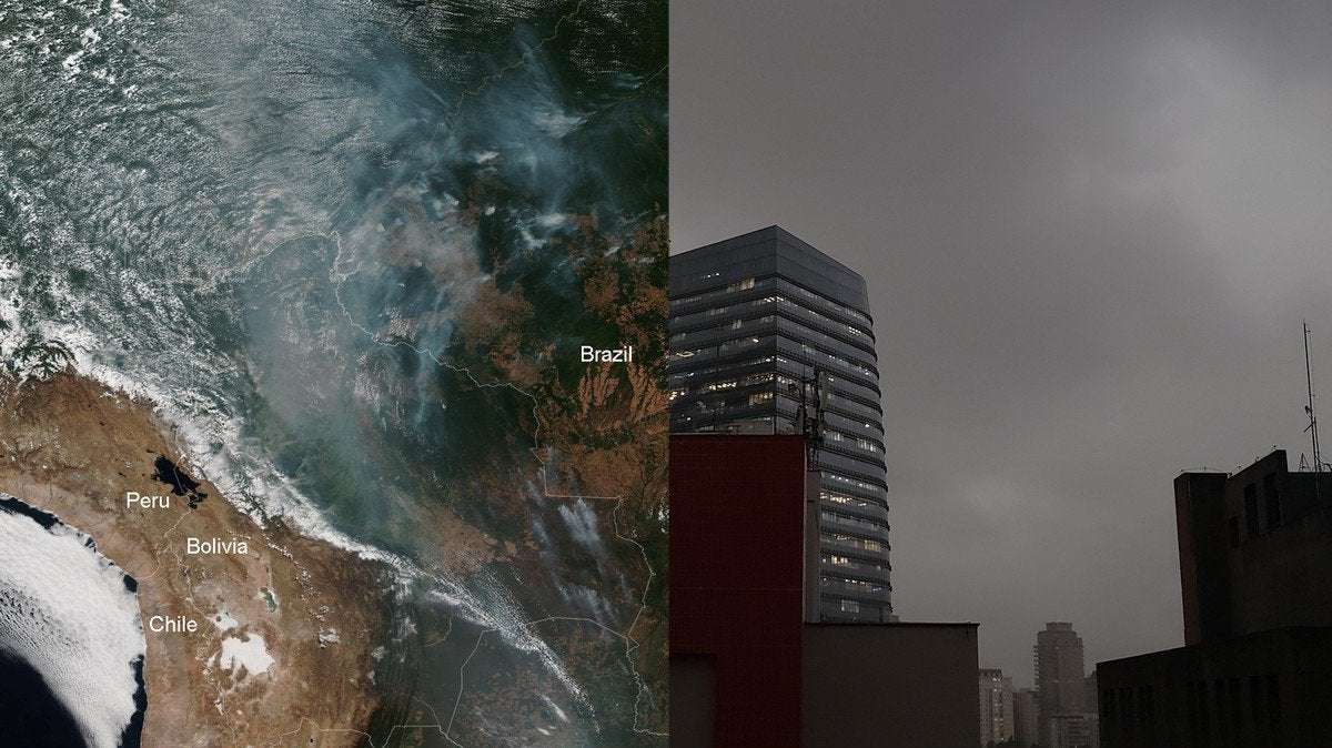 image for The Amazon Is on Fire and the Smoke Can Be Seen from Space
