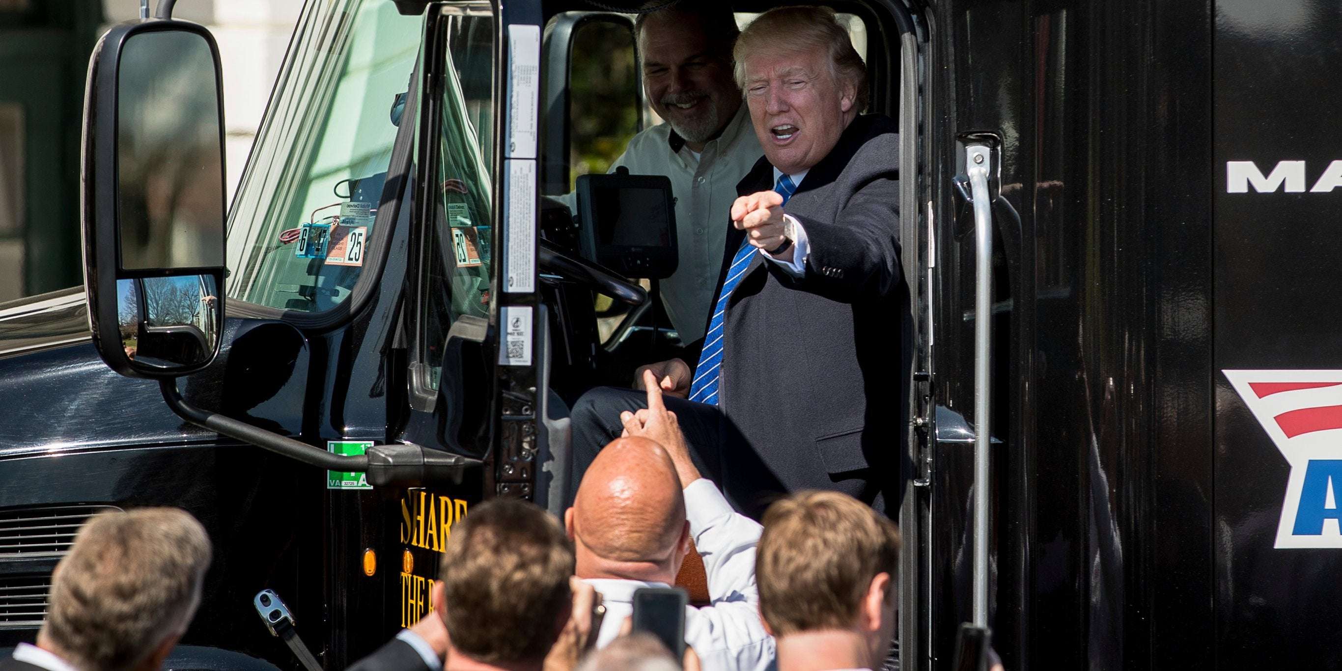 image for Truckers voted for Donald Trump in droves. Now, they say his trade war is 'killing' their ability to make a living.