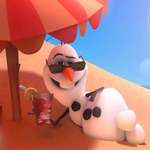image for In Frozen: the ice in Olaf’s drink is shaped the same as his body (head, torso, butt, feet).