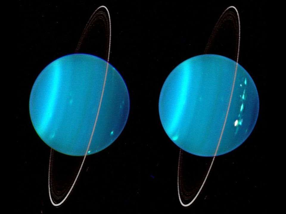 image for Uranus is hiding 13 invisible rings. These images captured their warm glow for the first time.