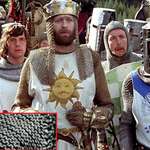 image for In Monty Python and The Holy Grail the chain mail was actually knitted yarn. I have seen this movie about 30 times and just noticed this detail yesterday. Not sure if it was super obvious to everyone else....