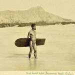 image for Earliest known photo of a surfer. Hawaii, 1890.