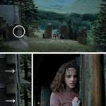 image for In Harry Potter and the Prisoner of Azkaban (2004), in an earlier scene where Hermione confronts Malfoy, a VERY tiny hand could be briefly seen inside the stone gate. Later a time-travelled Hermione hides at the exact location, watching her previous confrontation.