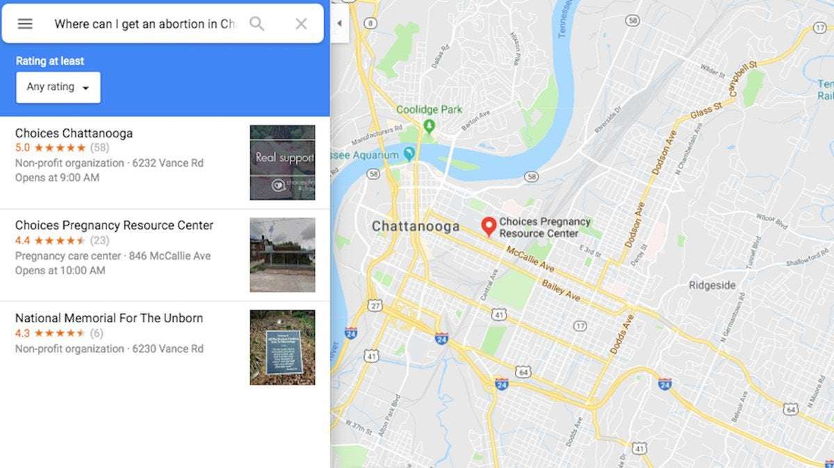 image for Google Maps Is Still Directing Women Seeking Abortions to Pro-Life Clinics — and a Memorial for the ‘Unborn’