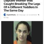 image for Daycare worker breaks legs of infants under her care.