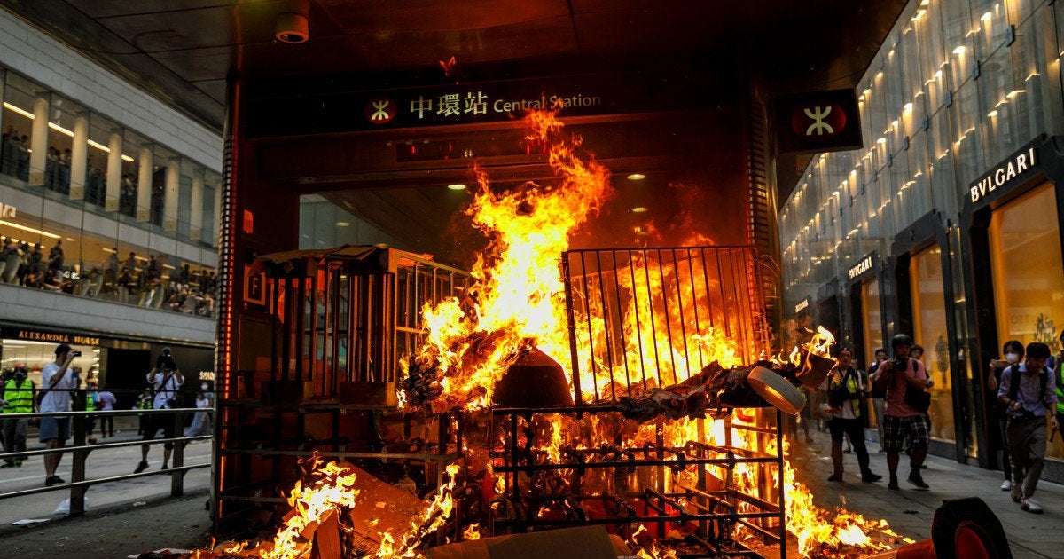 image for ‘The whole system is rotten. We want to tear it down’: Hong Kong protests blaze on