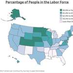 image for What percentage of people are in the labor force? [OC]