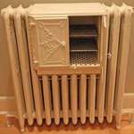 image for A radiator in a Victorian house with a built in bread warmer
