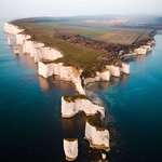 image for Aerial view of Old Harry Rocks, Dorset, UK. [OC] [2992x3992]