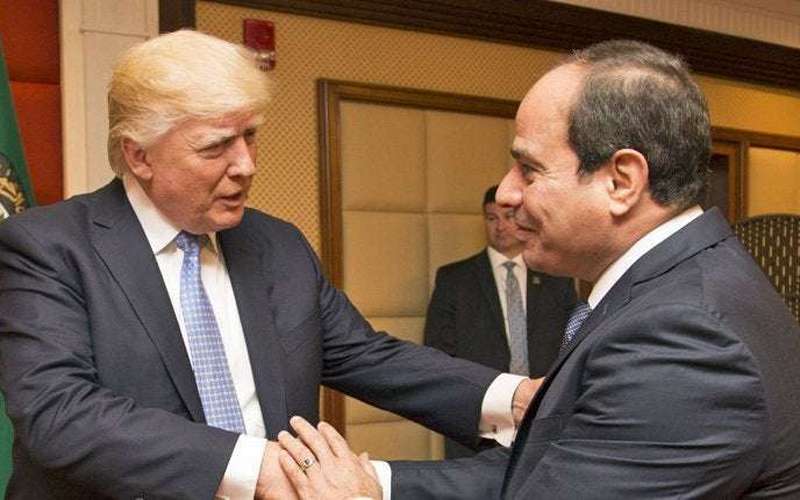 image for Trump provoked ‘stunned silence’ by shouting ‘where’s my favorite dictator’ at meeting with Egyptian officials: report