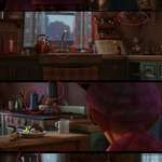 image for [Ratatouille] When Anton tastes Remy's ratatouille, he's reminded of his mother's cooking. There's a few hidden details that suggest Remy grew up in Anton's mother's house, learning to cook by watching Anton's mother.