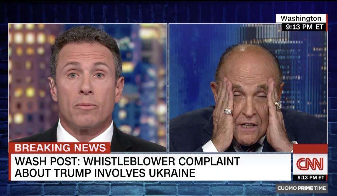 image for Rudy Giuliani MeltDown in Trainwreck Interview With Cuomo
