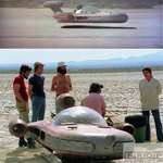 image for In Star Wars: A New Hope (1977), all the wide shots of Luke flying across Tatooine in his speeder were achieved by placing a mirror underneath a version of the prop with a motor and wheels.