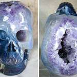 image for Skull carved from Amethyst