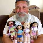 image for This Grandfather with Vitiligo crochets Dolls for Children with the Condition