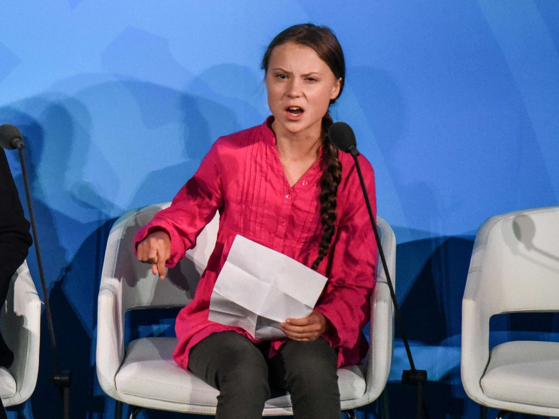 image for Greta Thunberg says adults who attack her 'must feel threatened'