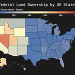image for Federal Land Ownership % by US State [OC]