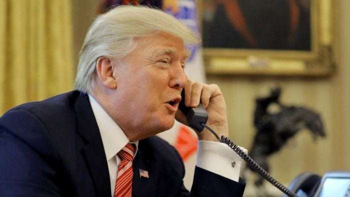 image for Labor pressuring Scott Morrison to release transcript of phone call with Donald Trump
